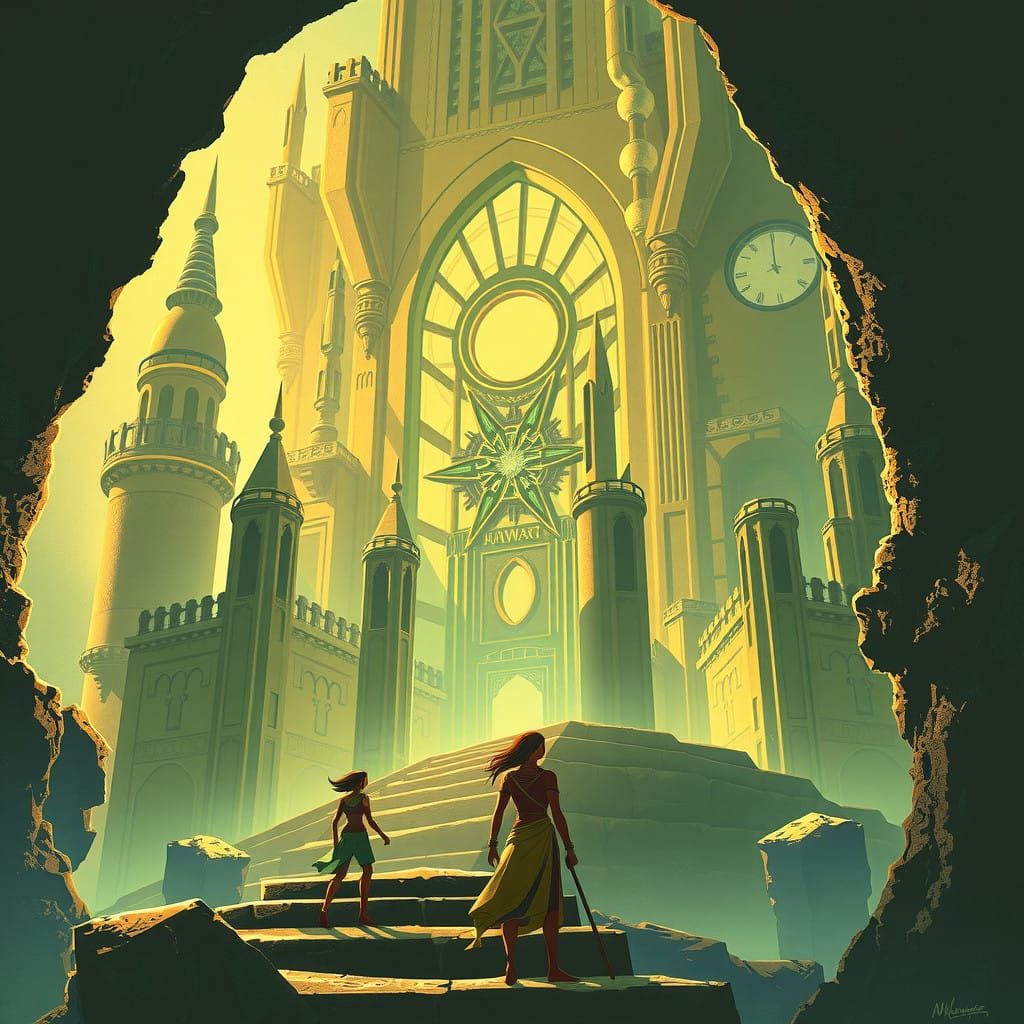 Ancient Citadel Whispers Forgotten Secrets in Ethereal Light