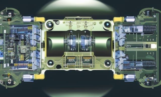 Cyborg Cutaway in Vintage Anime Style