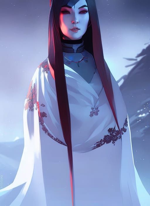 Yuki-Onna Portrait with Dynamic Lighting