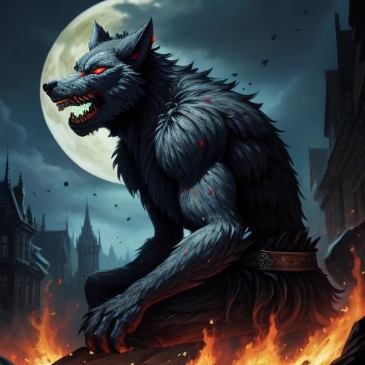 AI Generated Image of a Lycanthrope
