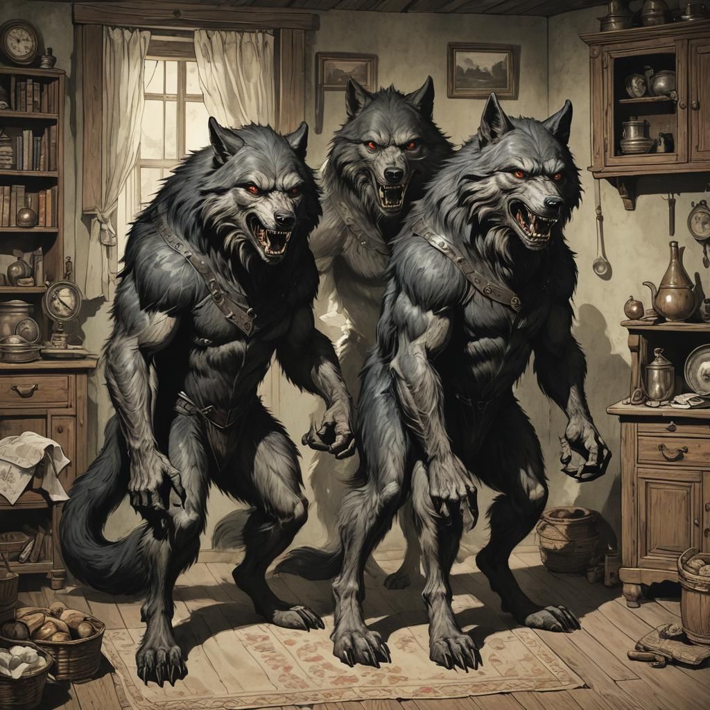 Two Werewolves Inside a Home