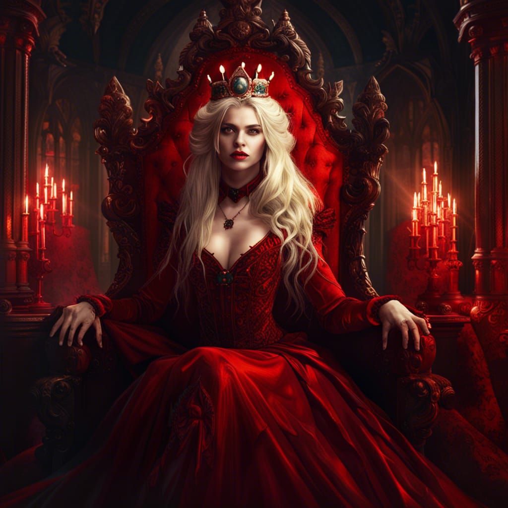 Sensual Vampire Queen in Baroque Victorian Castle