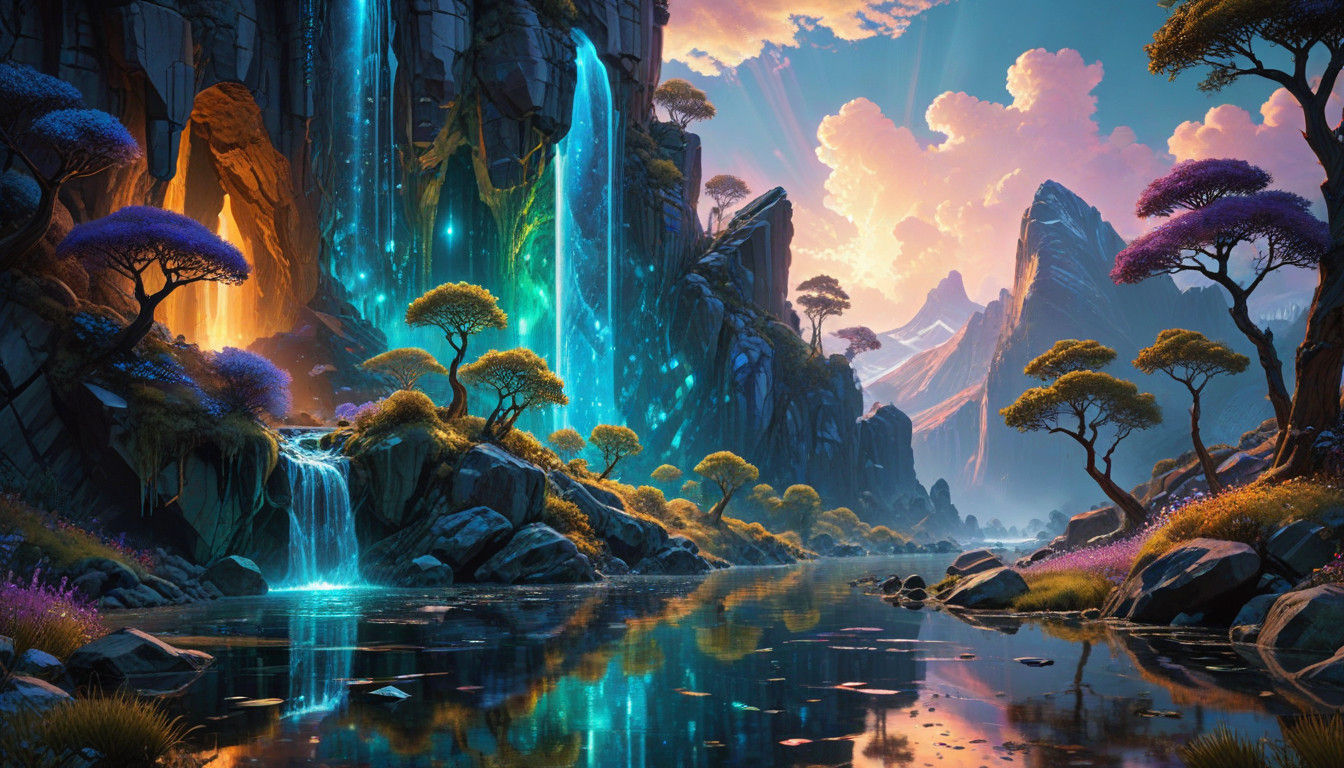 Breathtaking Gemstone Realm of Celestial Elegance