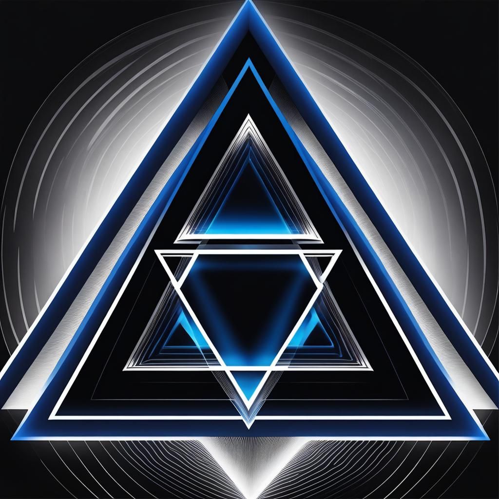 Psychic Triangle with Diamond in Brilliant Blue