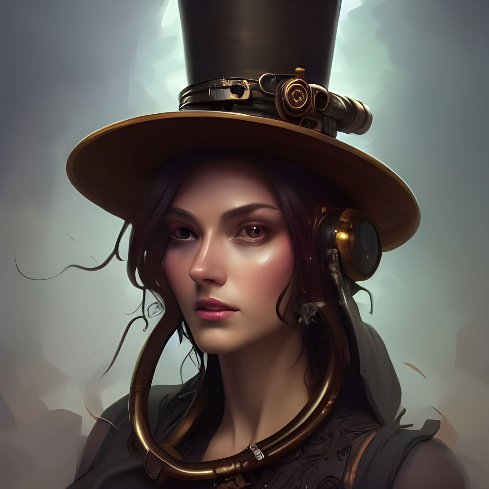 Steampunk Wizard Portrait with Dynamic Lighting