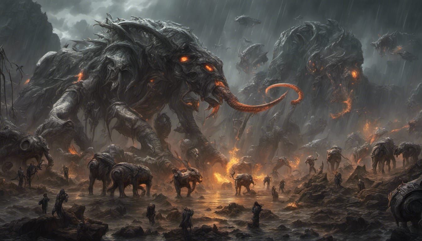 Gothic Cyborgs and Zombies in a Detailed Landscape