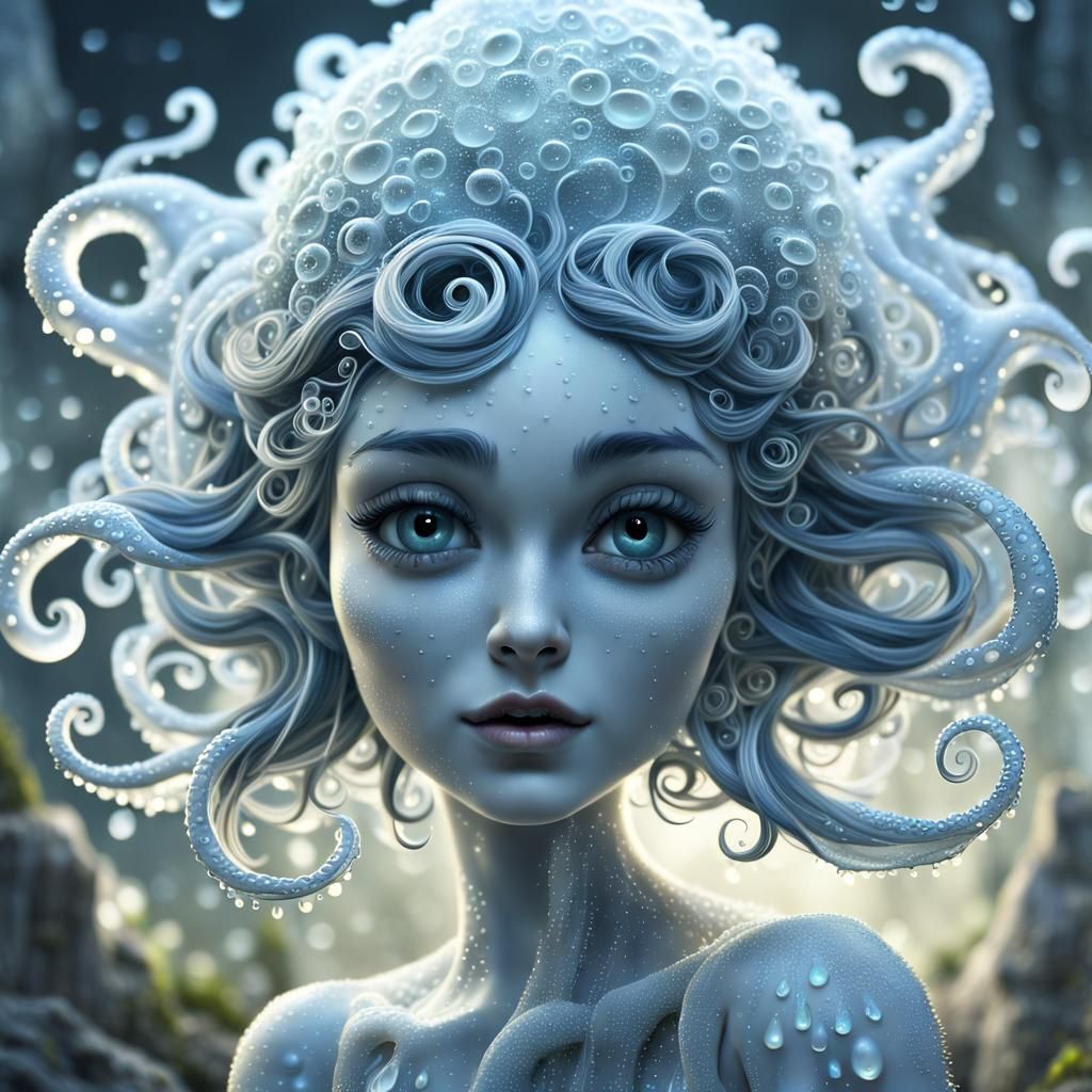 Dewdrop Ghost Girl: Fantasy Concept Art