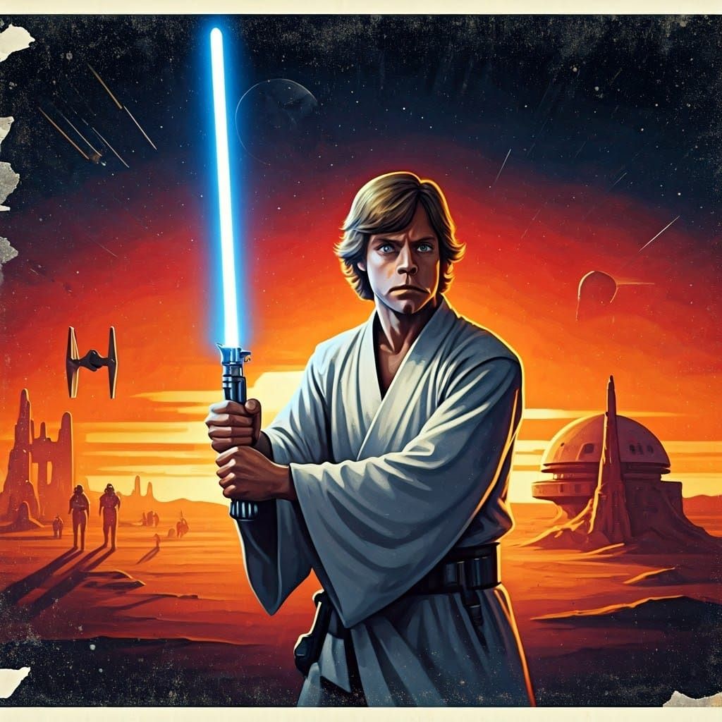 Luke Skywalker: Retro-Style Star Wars Hero