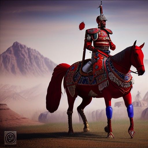 Polish Hussar Lancer Portrait in Detailed Matte Painting