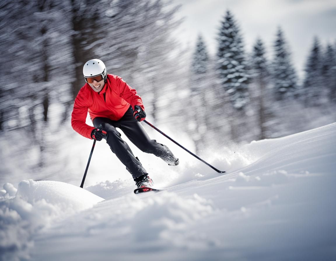 Image of a Person Skiing