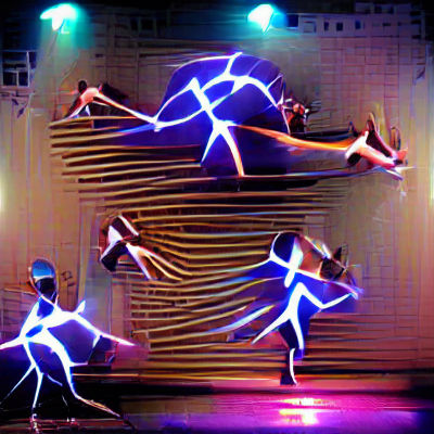 Electric Ballet Dance with Dynamic Visual Effects