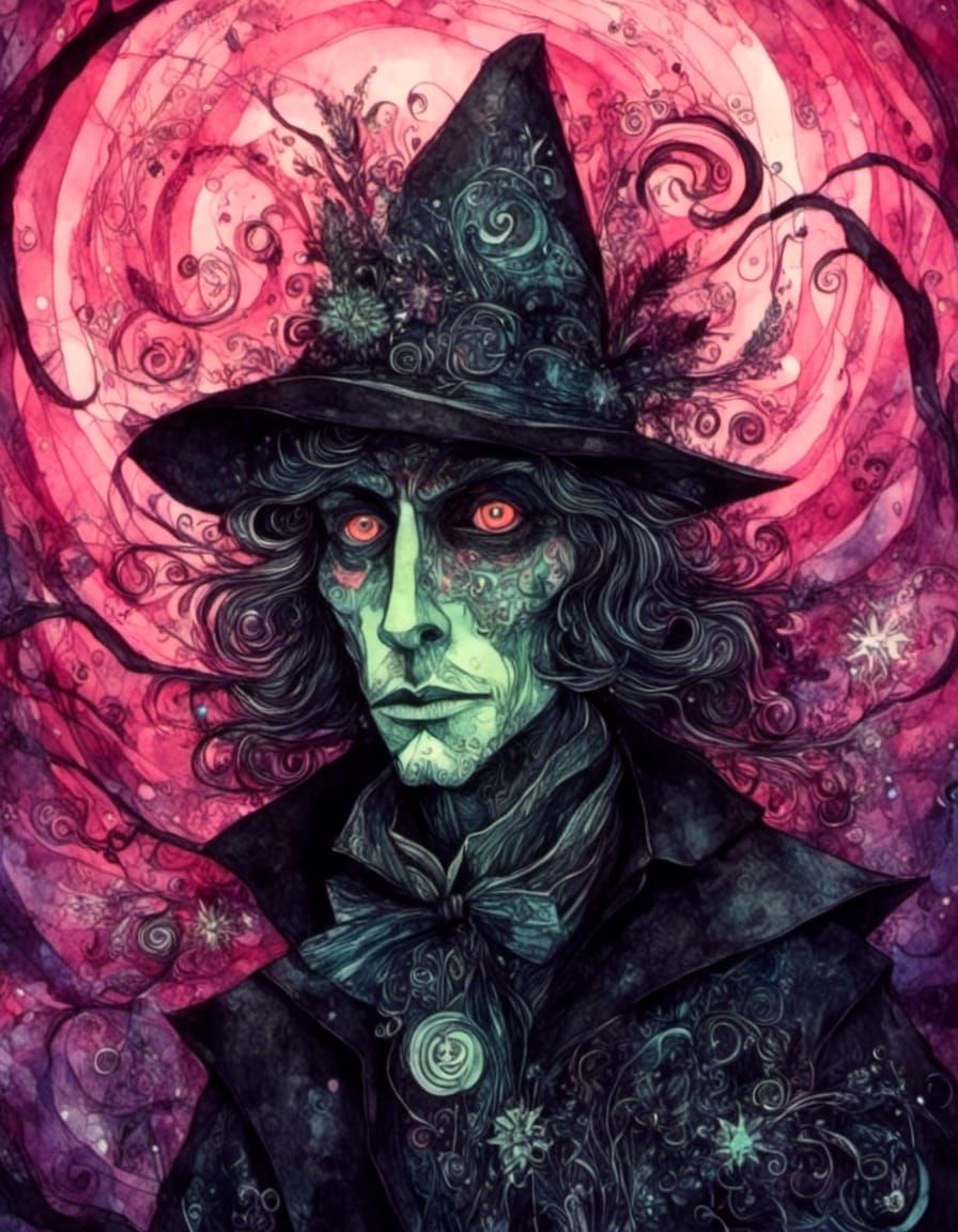 Whimsical Fencer Portrait in UV Lighting