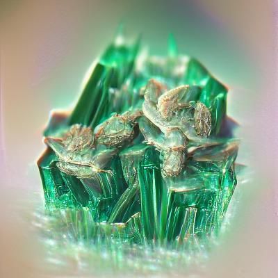 Emerald Gemstones on Dark Background