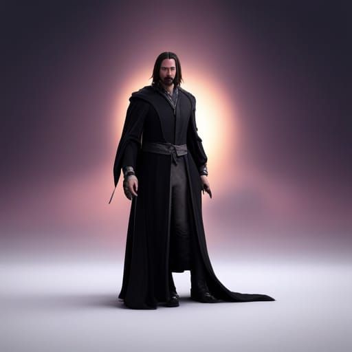 Keanu Reeves as Black Cloaked Wizard