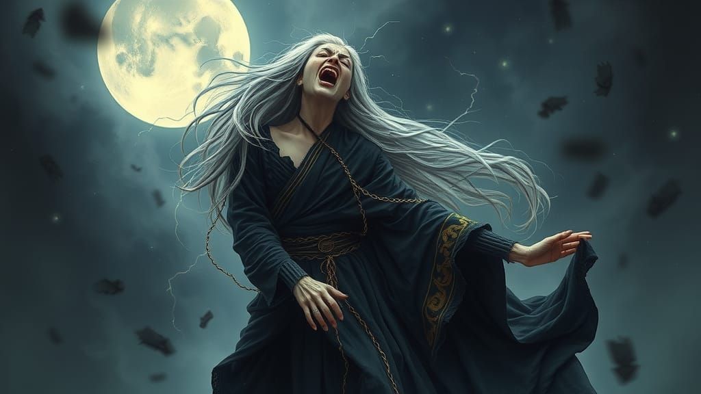 Ethereal Banshee in Gothic Kintsugi Twilight