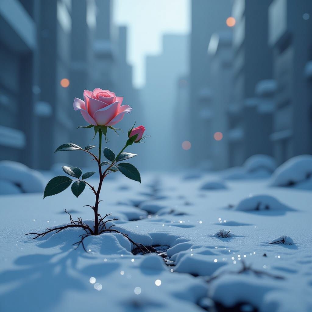 Rosebud with Sci-Fi Details in 8K Resolution