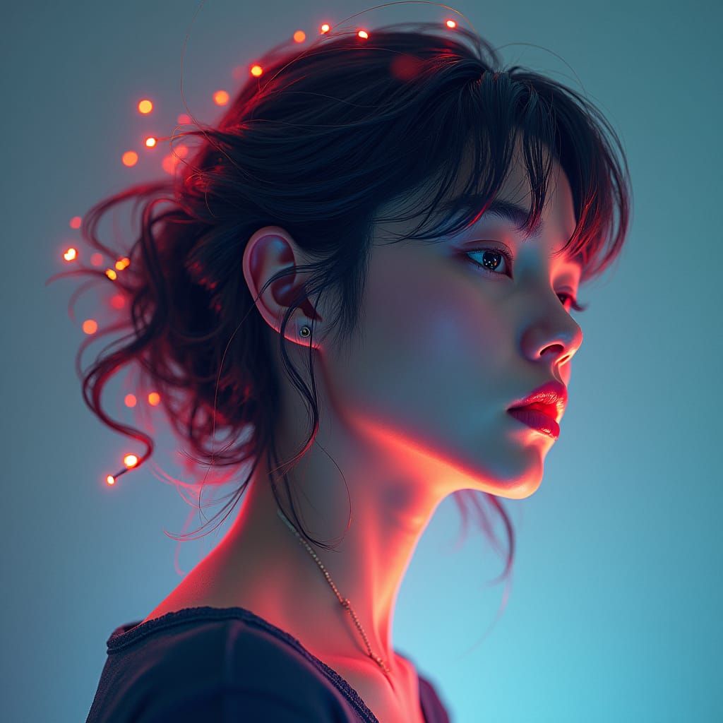 Ethereal Portrait in Dreamlike Matte Painting Aesthetic