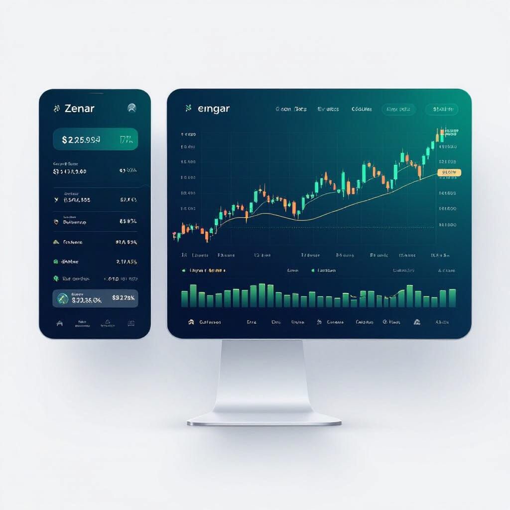 Zenar Trading Platform UI Design with Real-Time Charts