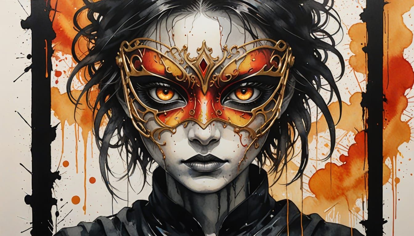 Surreal Mask "Rupta Ira" in Japanese Minimalist Style