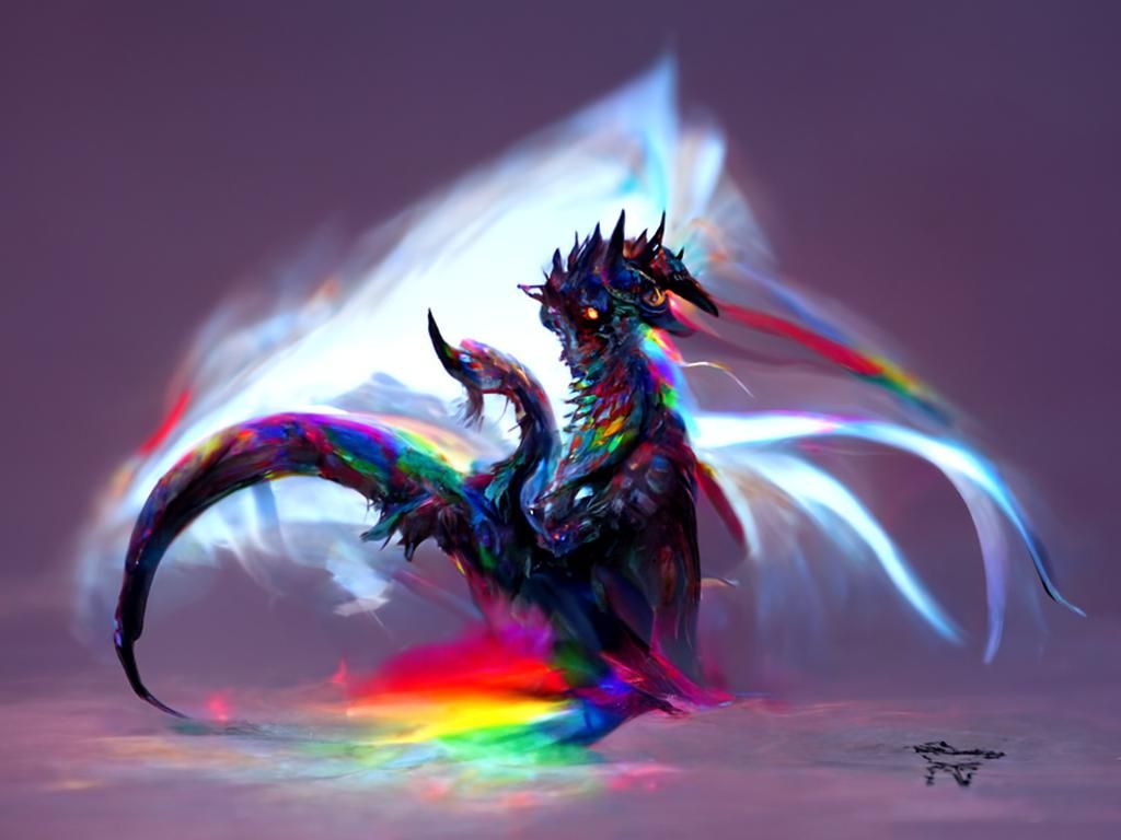 Eldritch Rainbow Dragon in Chromatic Aberration