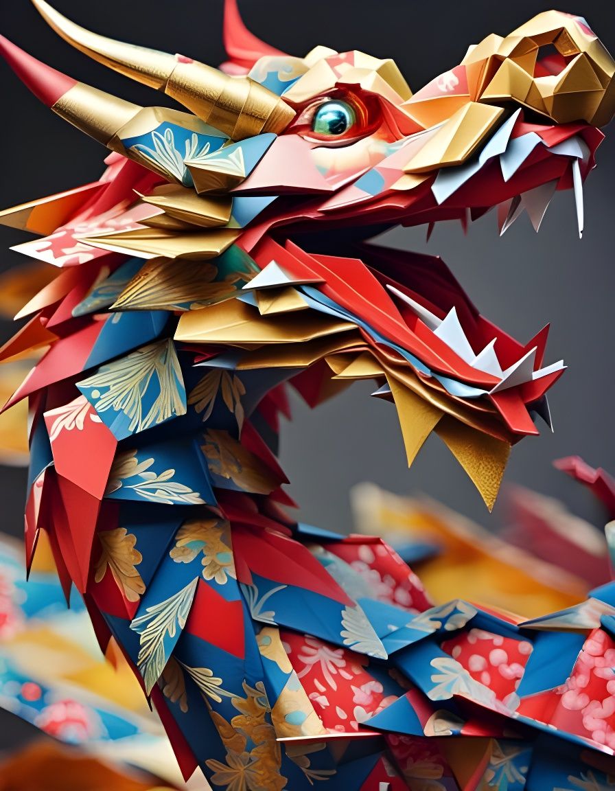 Origami dragon