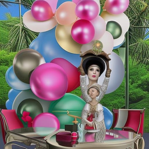 Giant Venus Statue in Hieronymus Bosch Style