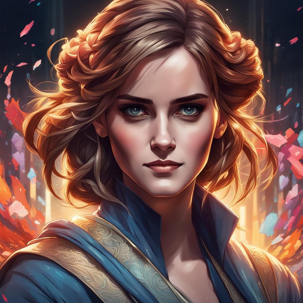 Anime Goddess Portrait in Hyperdetailed Style