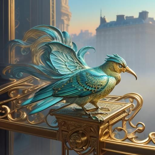 Fresh Baguette in Paris: Vivid Digital Art