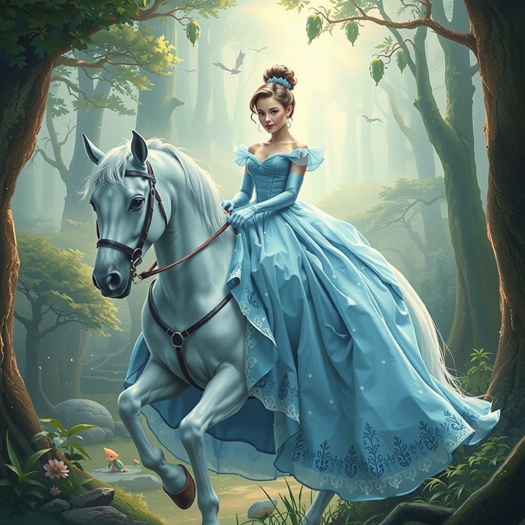 Cinderella Rides Through Enchanted Forest