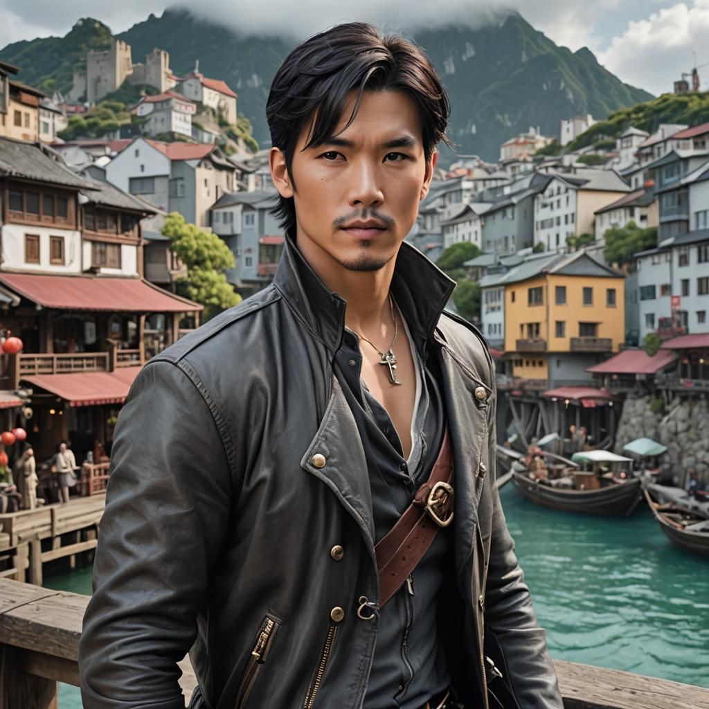 Epic Asian-Inspired Pirate Portrait in High Detail