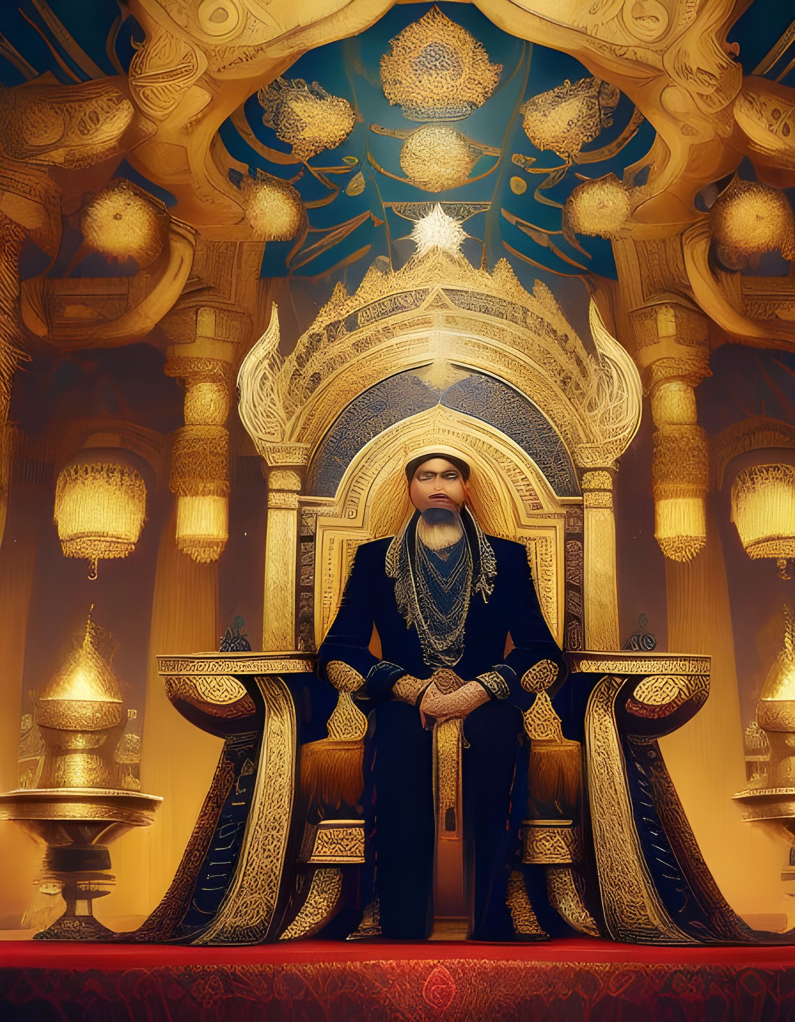 Cyrus the Great in His Throne Room