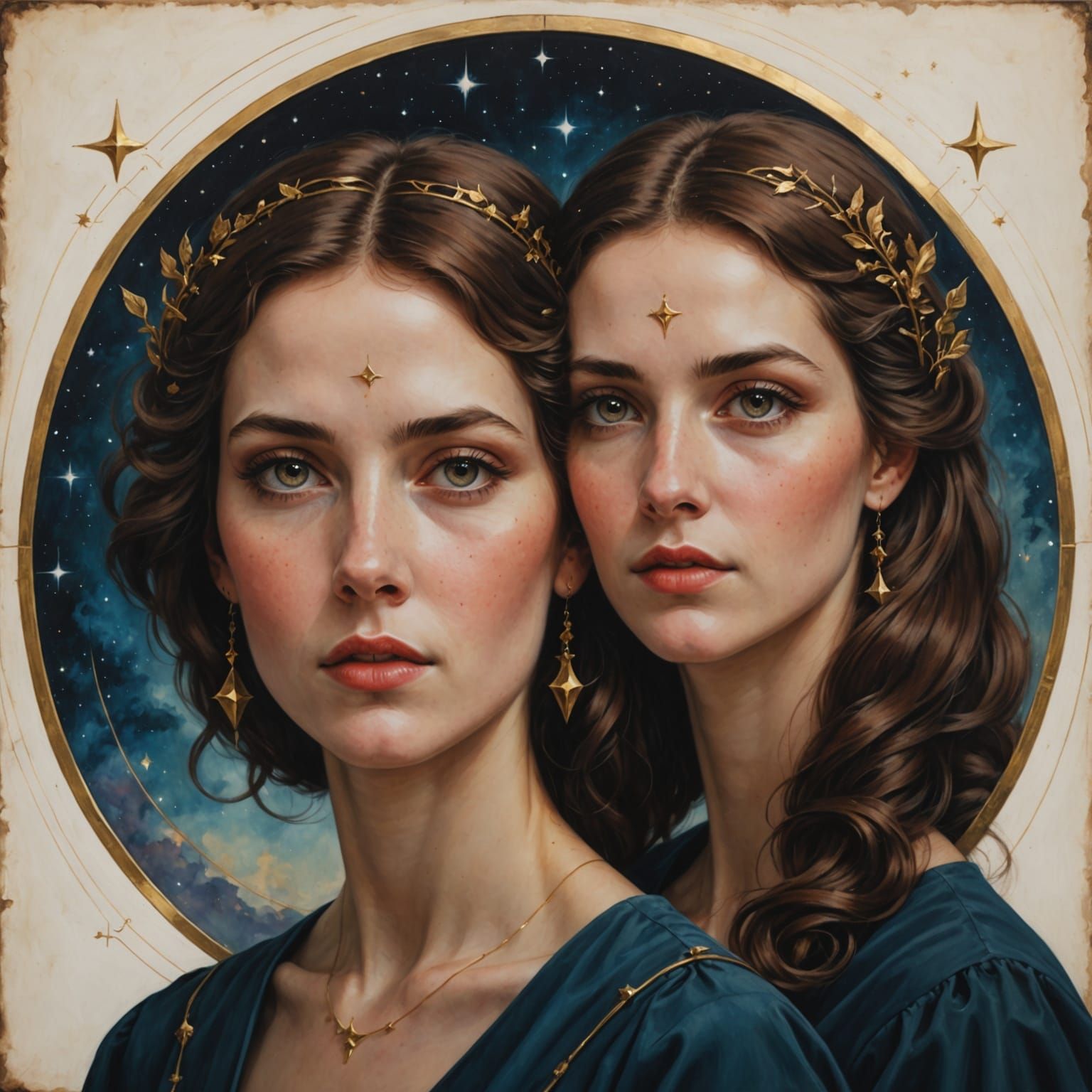 Realistic Portrait of Gemini Zodiac Sign