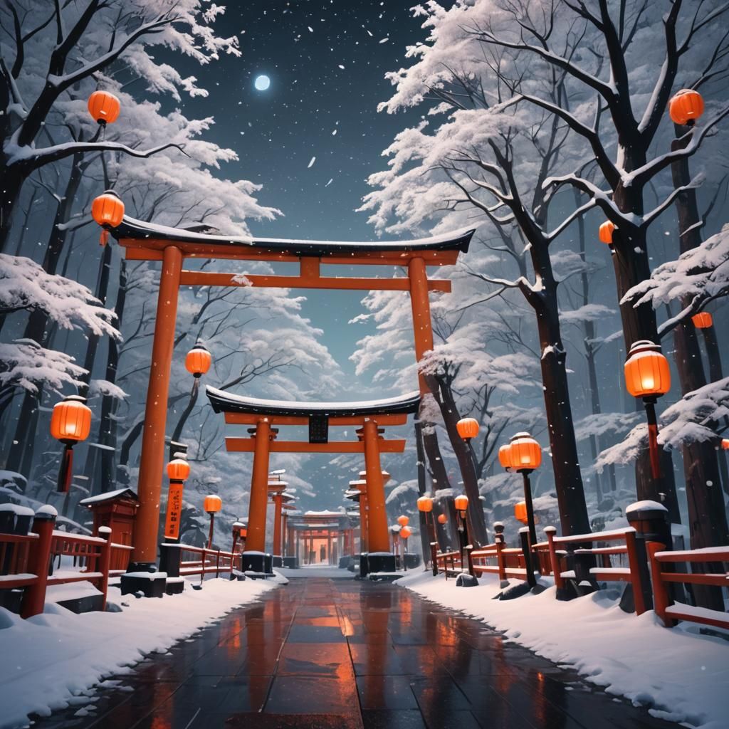 Winter Fantasy: Fushimi Inari Shrine in Snow