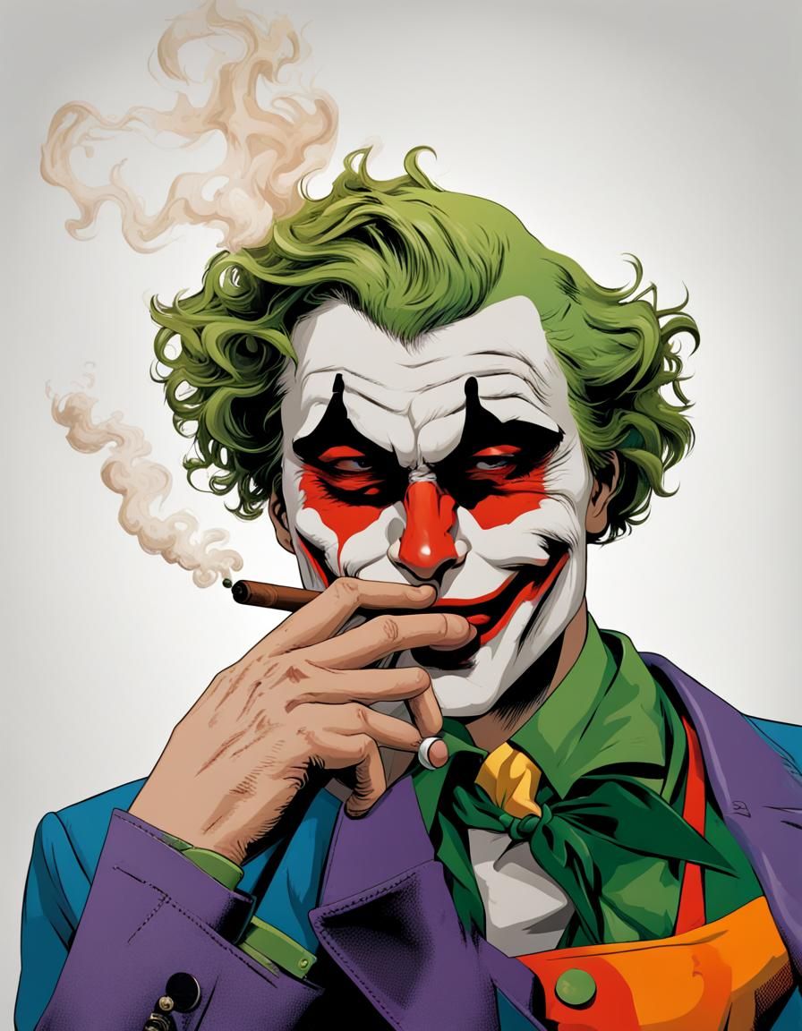 Joker Smoking a Cigar
