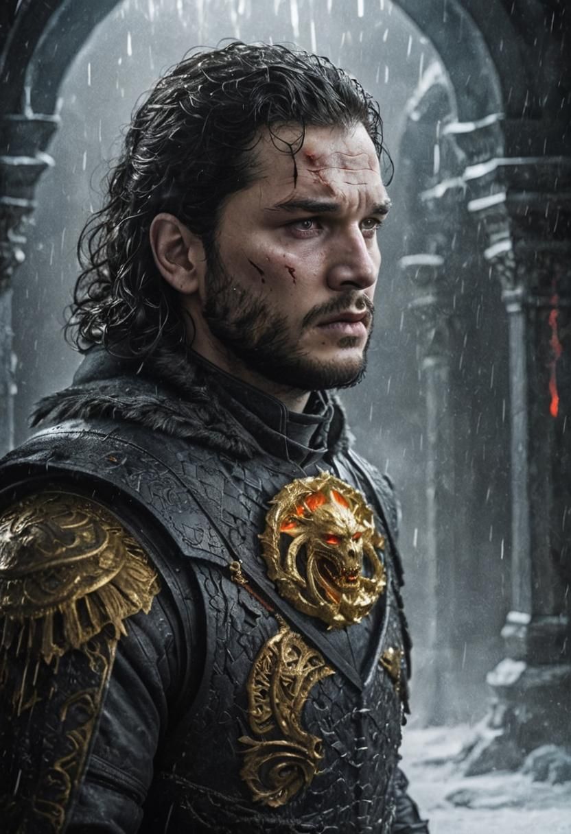 Jon Snow Vampire Lord in Dark Fantasy Style