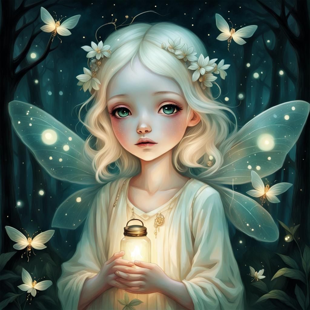 Ethereal Fireflies with Soft Warm Glow