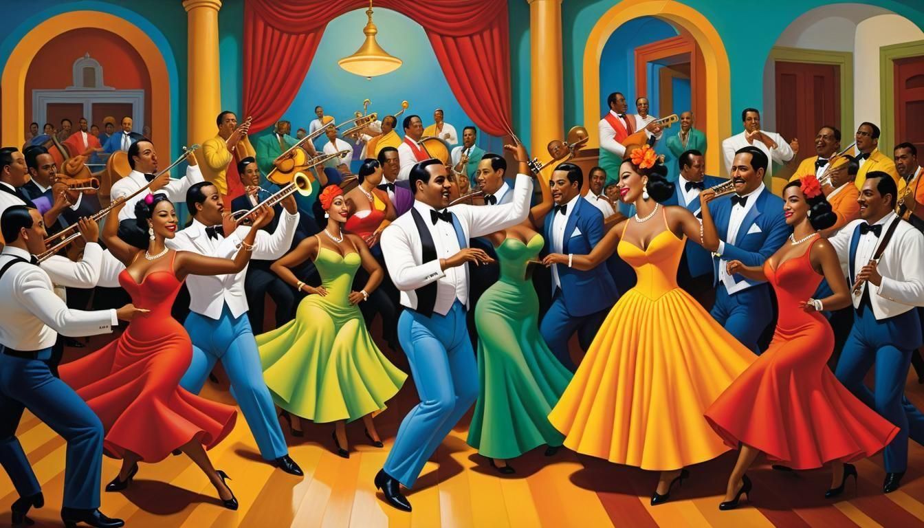 Cuban Orchestra Concert in Botero Style