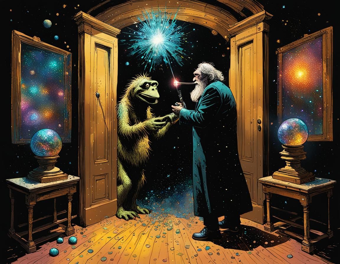 Father Time Celebrates The New Year With Wild Son