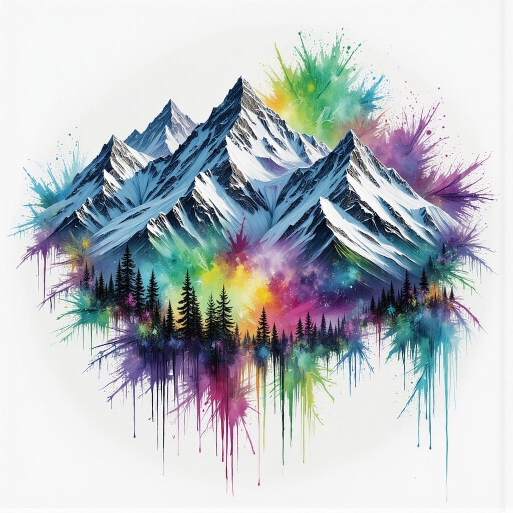 snow-covered mountain range