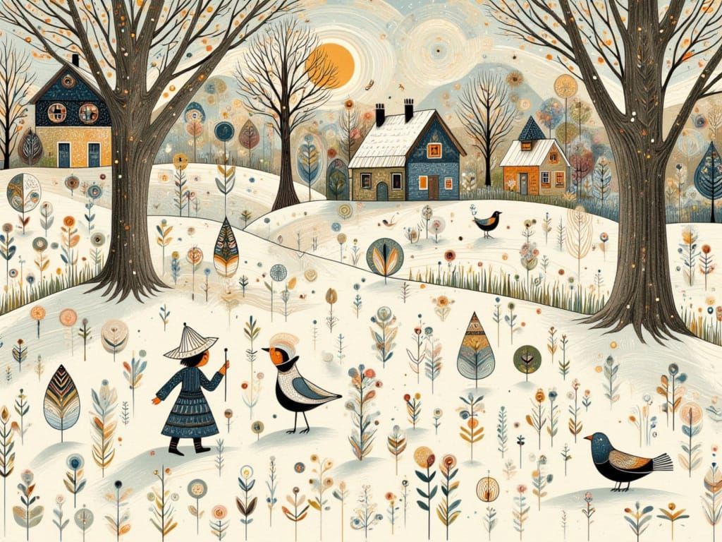 Snowdrops Emerge from Frosty Ground in Whimsical Watercolor ...