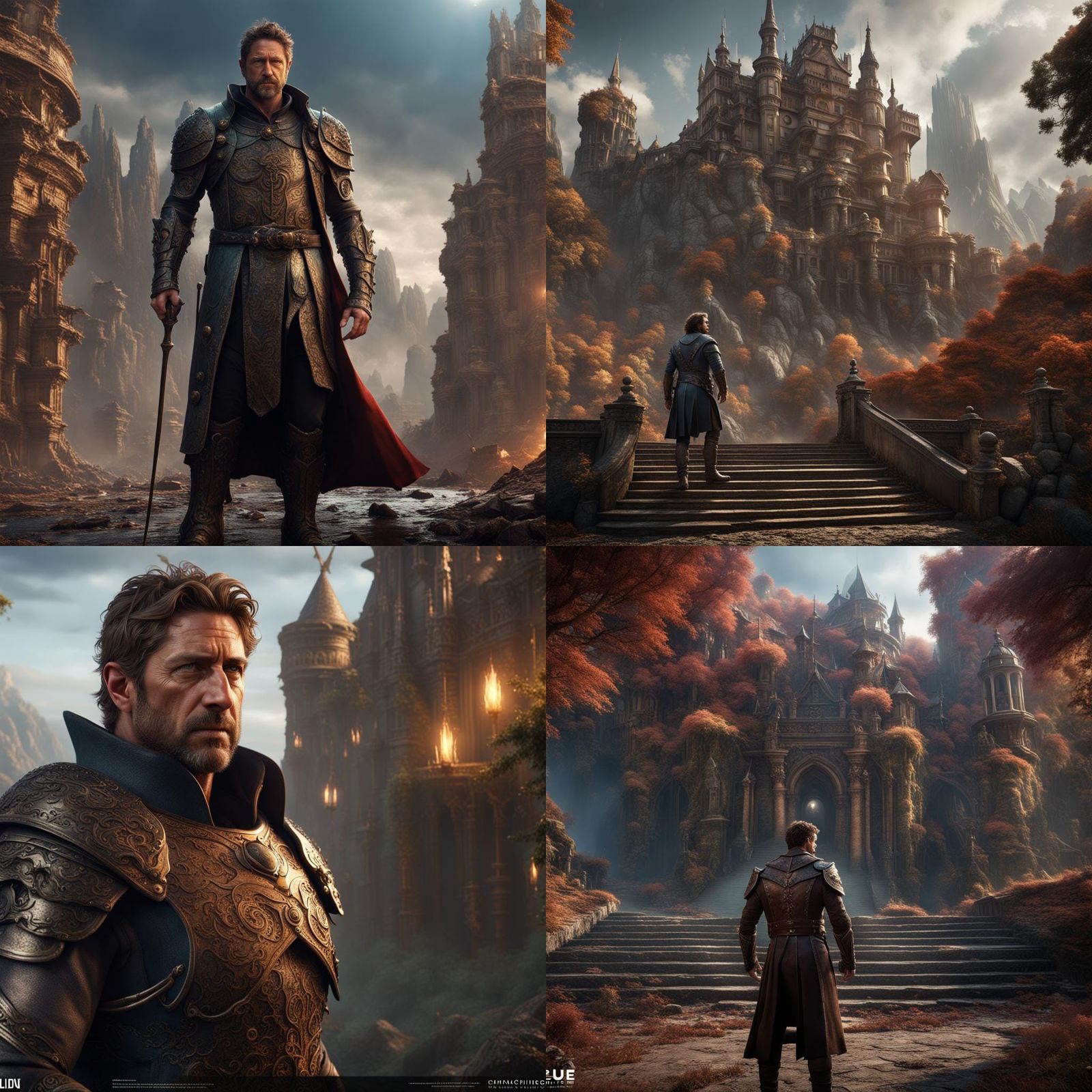 Gerard Butler as Detailed Matte Painting
