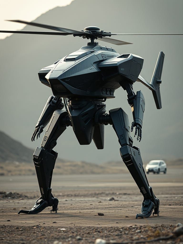 @DeusEx_style Gunship Mech Prototype, concept