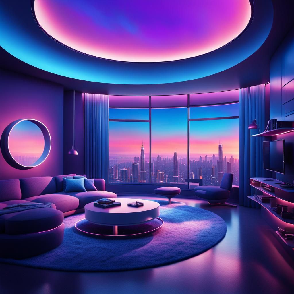 Futuristic Floating Apartment with Panoramic View