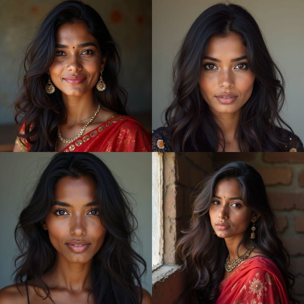 Dark Skinned Bangladeshi Woman