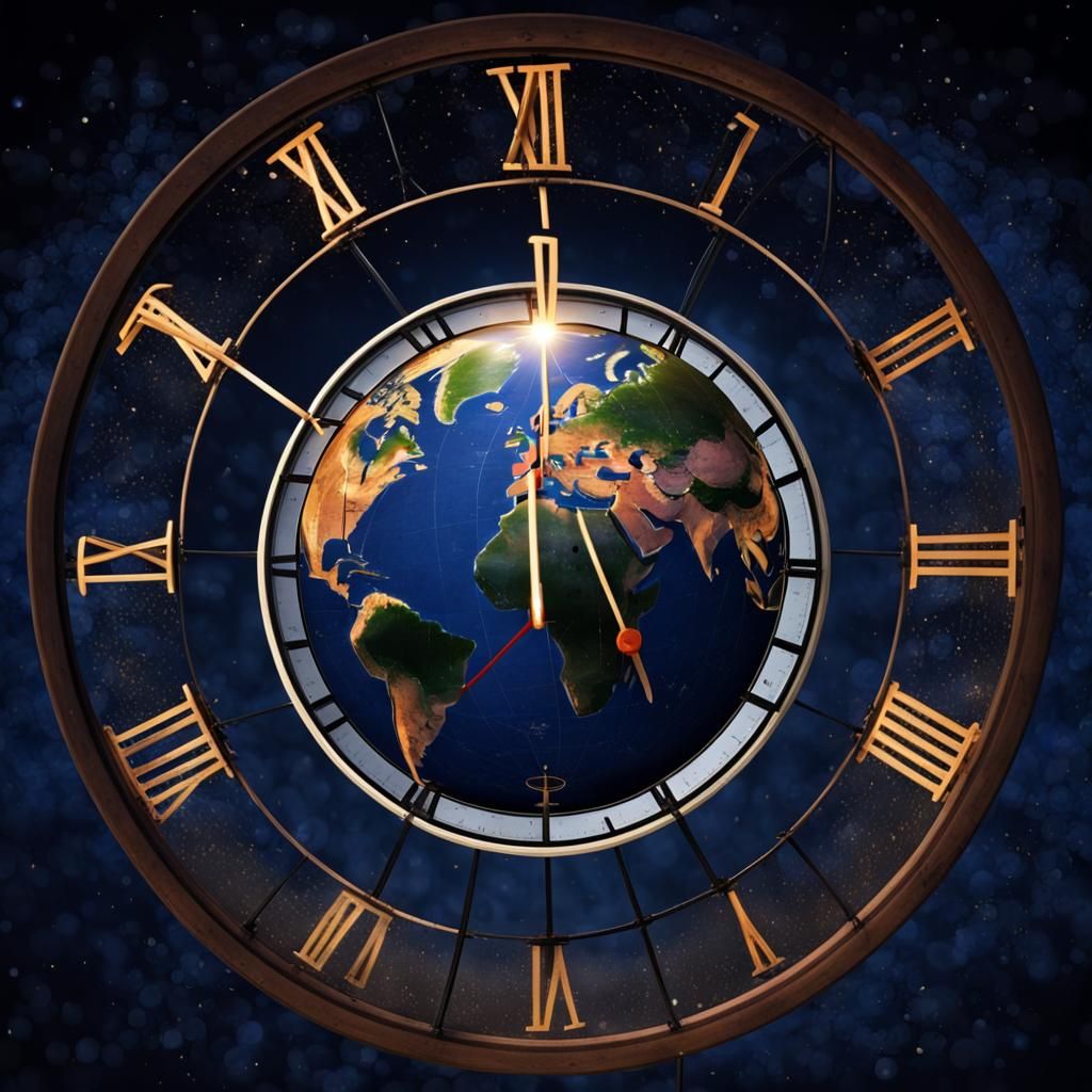 Abstract Countdown to Midnight Illustration