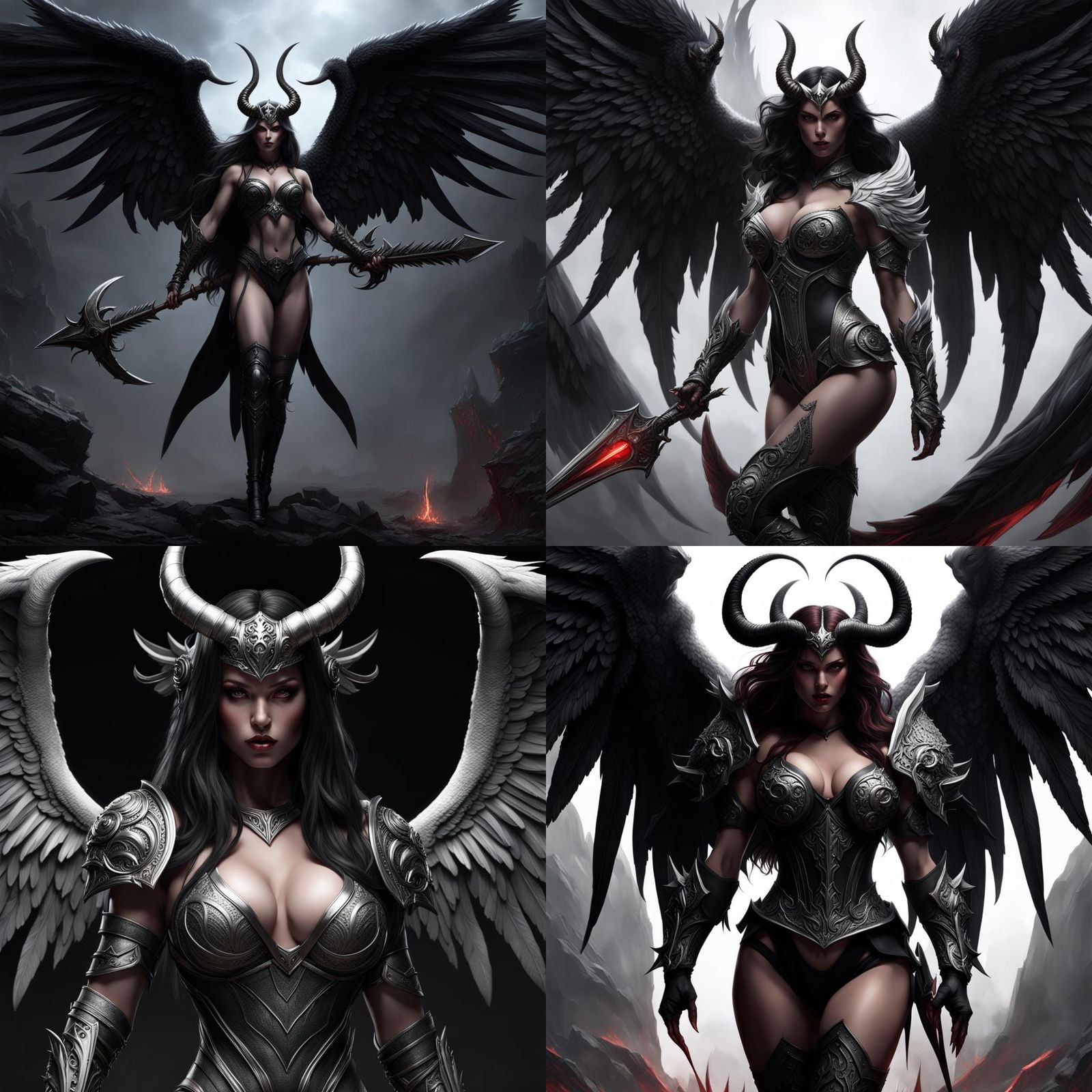 Minotaur Demon Girl Dark Fantasy Concept Art