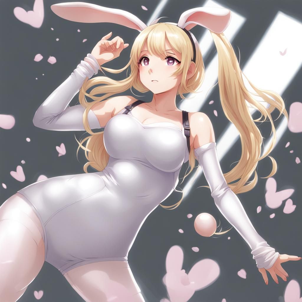 Anime Woman in Bunny Costume, Key Visual Style