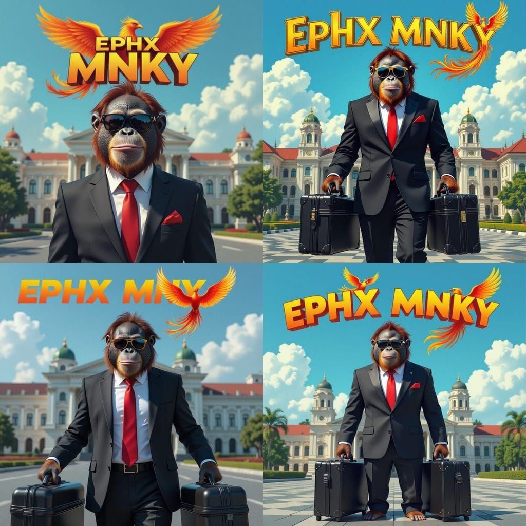 Orangutan in Sunglasses at Jakarta State Palace