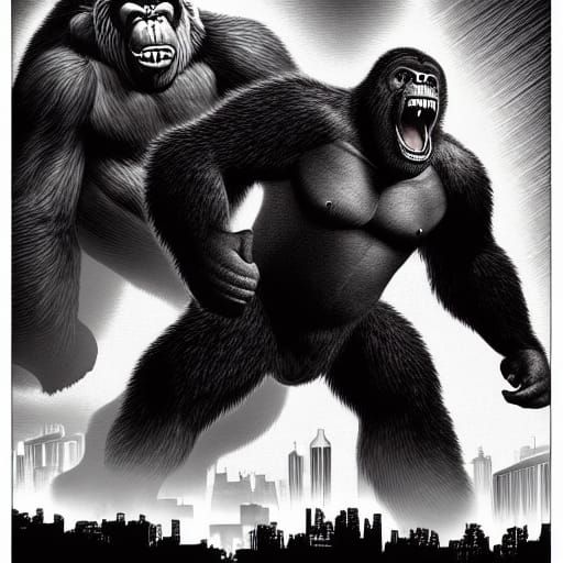 King Kong vs Godzilla: Comic Book Art