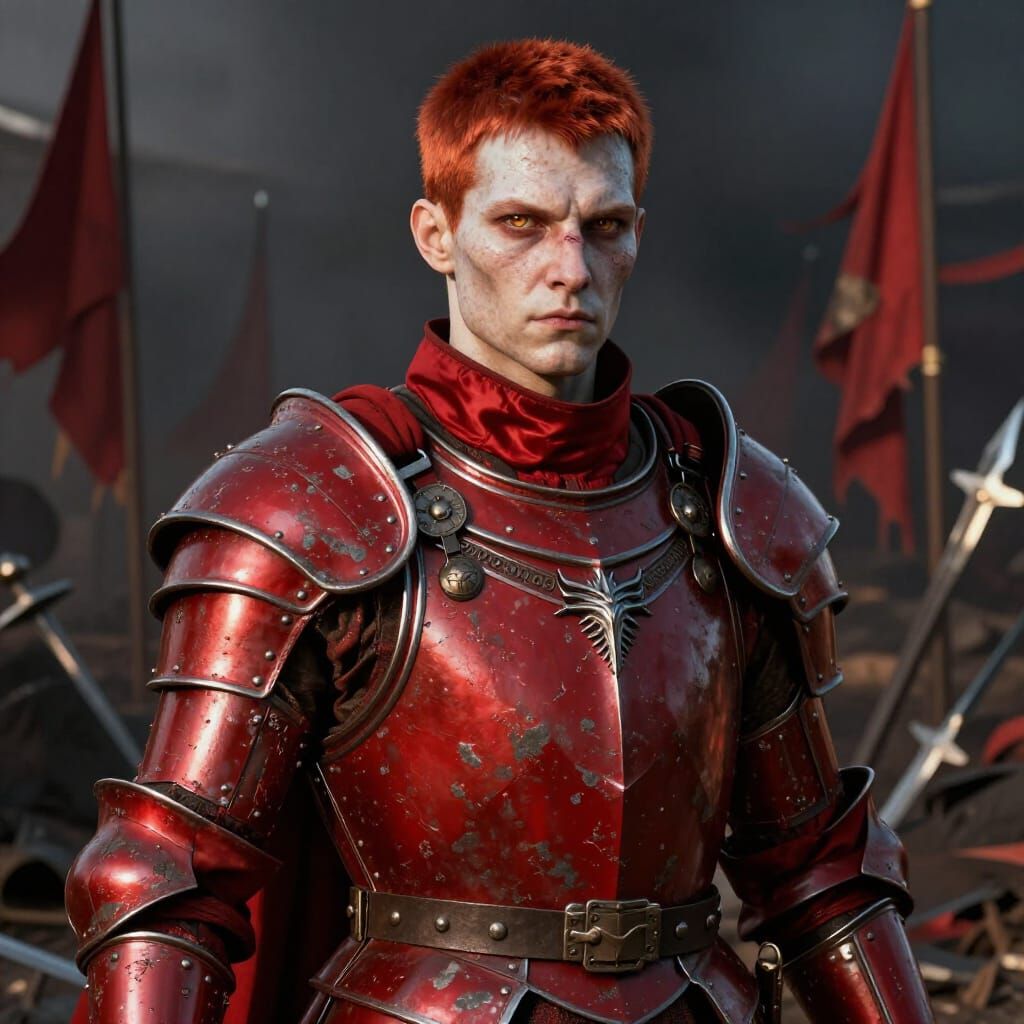 Zepar Shedim: Proud Veteran Soldier in Crimson Armor
